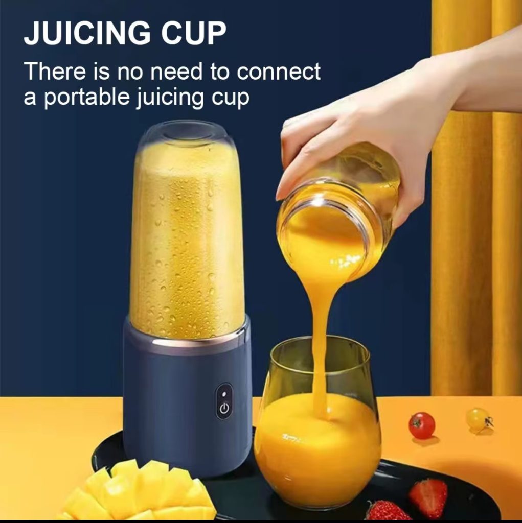 Portable blender making fresh smoothie drink anywhere