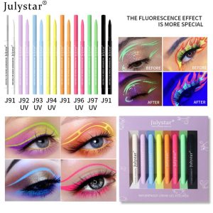 Julystar foreign trade fluorescent eyeliner gel pen, non-smudge, wholesale.