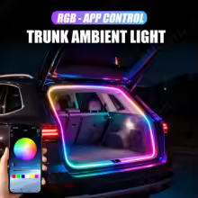 Car Trunk Dynamic Flowing Light Strip 400cm Automatic On/Off Scanning Lamp Flexible Waterproof Light Strip Hidden Installation