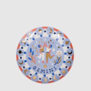 Gemini Blue Porcelain Snack Plate Bitossi Home