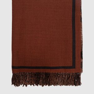 Reversible wool plaid with emblem Etro