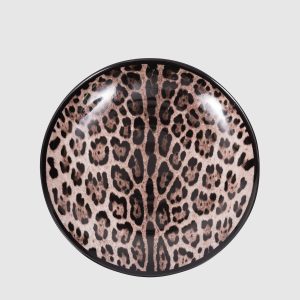 A set of porcelain dinner plates in an animalistic print Dolce&Gabbana