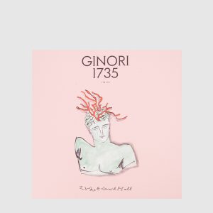 Journey of Neptune White Porcelain Square Plate Ginori 1735