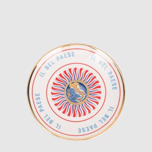 White porcelain souvenir plate Italy Bitossi Home