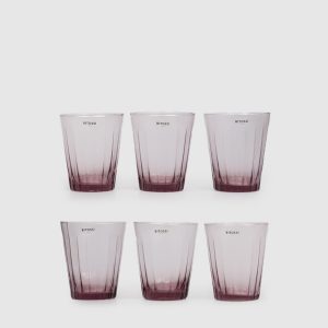 Set of pink glasses 6 pcs Bitossi Home