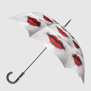White folding umbrella Bocche Fornasetti