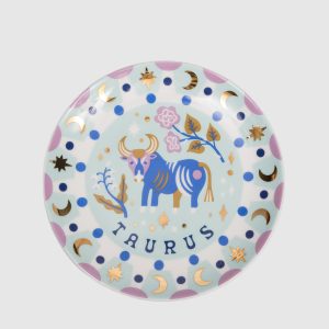 Taurus blue porcelain snack plate Bitossi Home