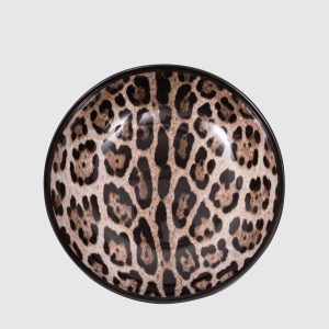 A set of porcelain plates for first courses in an animalistic print Dolce&Gabbana