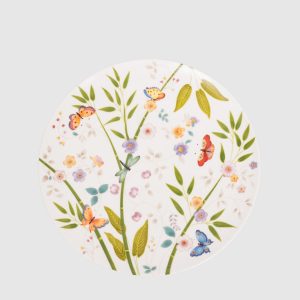 White porcelain dinner plate Incanto di Primavera Geminiano Cozzi 1765