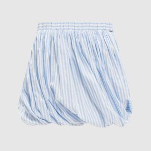 Blue striped skirt with drapery Twinset