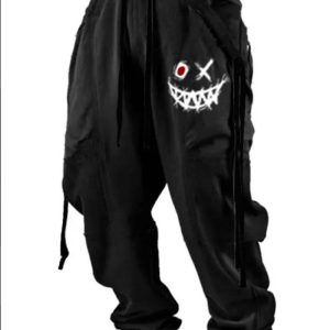 Men's Cotton Blend 3D Print Sports Joggers