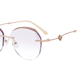 500009 Geometric Rimless Eyeglasses