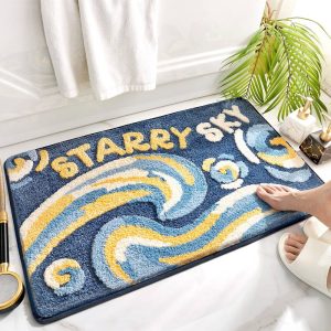 Nordic simple strong absorbent mat bathroom carpet fresh ins bathroom floor mat door toilet entrance door mat-1
