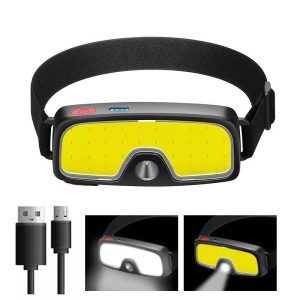 New strong light COB headlight USB charging head-mounted fishing light outdoor riding night running floodlight headlight