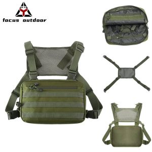 Outdoor sports tactical chest bag men's bag men's bag tactical multi-functional practical and convenient mesh breathable chest bag