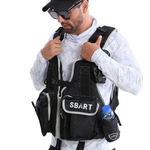SBART multi-functional buoyancy life jacket for fishing, multi-pocket rock fishing vest, sea fishing life-saving vest in stock