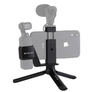 PULUZ (PU383) DJI OSMO Pocket Mounting Clip + Metal Phone Clip + (PU385) Mini Metal Tripod