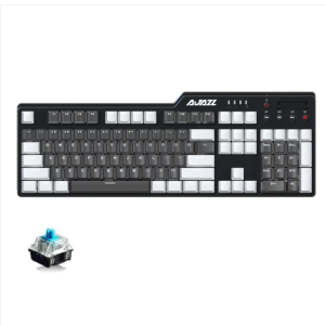 BlackKnight AK35i 110 Keys White Backlit PBT Keycap Gaming Wired Mechanical Keyboard