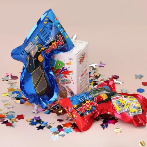 Automatic inflatable fireworks gun