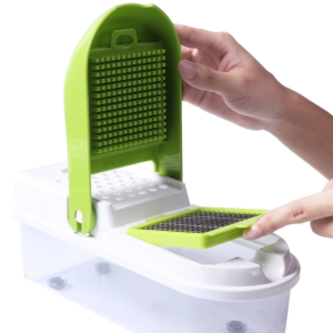 Manual Stainless Steel Slicer Kitchen Tool Multi-functional Replaceable Slicer Chopper, Size:28x11.5x12cm, Weight:0.8KG