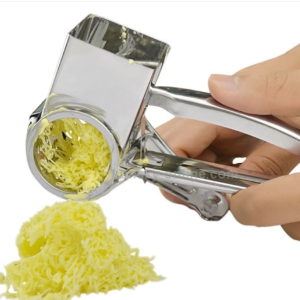 Cheese Grater Rotary Cheese Grater Stainless Steel Hand Crank Rotary Shredder with 7-8 Holes
