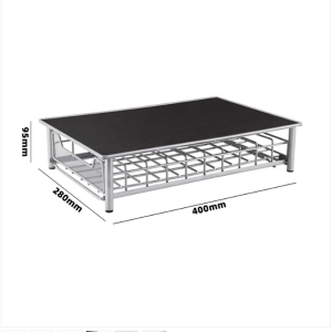 3 Rows 60pcs Milk Ball Organiser Drawer Coffee Capsule Holder (Silver Grey)