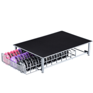 3 Rows Drawer Type Coffee Capsule Holder Organizer Can Storage 60pcs Milk Ball(Silver Gray)