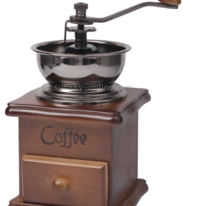 Manual Coffee Mill Wood Stand Bowl Antique Hand Coffee Bean Grinder