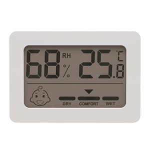 Household Indoor Mini Smiley Electronic Temperature And Humidity Meter With Stand