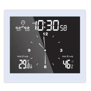 TS-WP10-B Waterproof Bathroom Wall Clock Timer Household Thermometer Hygrometer