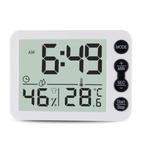 Multifunctional Indoor Thermometer And Hygrometer Large Screen Alarm Clock Kitchen Electronic Countdown Timer