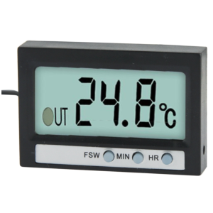 Dual Way (Indoor and Outdoor) LCD Digital Thermometer with Clock Display Function, TM-2