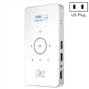 C6 1G+8G WHITE Android System Smart DLP HD Mini Projector Portable Home Phone Projector