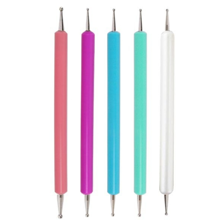 5pcs/set Pottery Tool Indentation Pen Manicure Point Drill Pen
