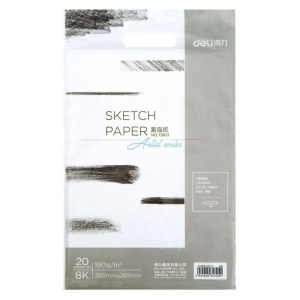 Deli 20 Sheets / Pack 8K Sketch Paper Painting Paper Art Sketch Hand-painted Copy Sketch Paper