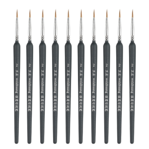 10 PCS 2 WeiZhuang Hook Line Pen Painting Hand-painted Watercolor Wolf Mint Hook Line Pen Painting Stroke Thin Line Brush, Color:Dark Blue