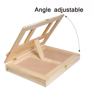 Desktop Drawer Folding Sketching Easel in Pine (Original Wood Color)