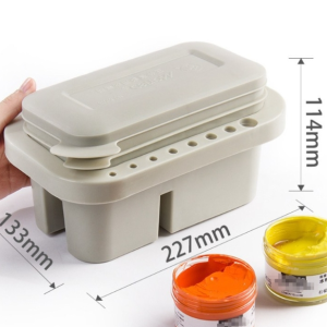 Art Oil Painting Student Multi-Purpose Brush Washers 3-in-1 Brush Washer with Color Palette Inside Brush Holder (Hand Drawing)