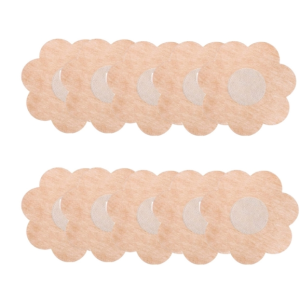 10pcs/pack disposable anti-bump invisible breathable breast patch, style: flower shape (OPP pack)