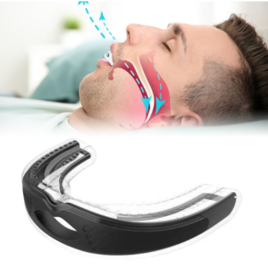 YJK100 Silicone+ABS Stop Snoring Device (Color: Black)