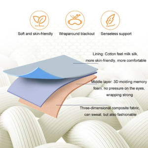 Heated Eye Massager Motorized Intelligent Graphene Flexible Heat Compress Fatigue Relief Cloud Sense Eye Mask (Dark Blue)