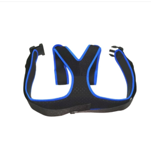 Anti-tipping elastic fastening strap for wheelchairs for the disabled (black)