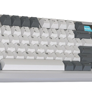 DARMOSHARK K8 81 Keys Mechanical Gaming Keyboard Three Mode Hot Swappable RGB BT5.0/2.4G/USB Wired Gaming Keyboard for Home Office Gaming - Silver Sw