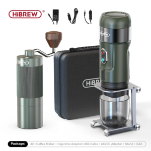 HiBREW Wireless Electric Portable Espresso Coffee Machine for Car & Home Camping Coffee Maker Fit Nespresso Dolce Capsule Powder