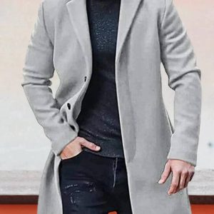 Coofandy Casual Lapel Woolen Coat