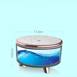 Ultrasonic Aromatherapy Machine Humidifier Essential Oil Diffuser European Standard (Purple Flower Dot)