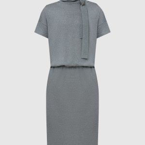 Gray dress with lurex Brunello Cucinelli