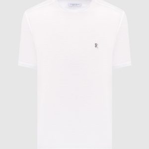 White T-shirt with monogram Stefano Ricci