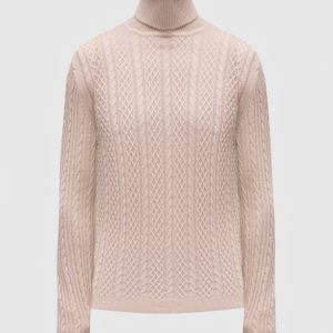 Beige wool sweater with textured pattern Daniele Fiesoli
