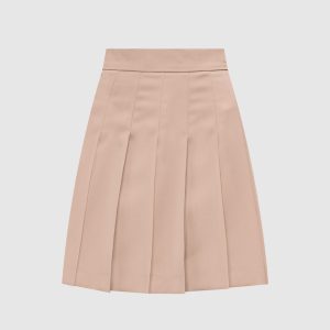 Brown ANGEL pleated skirt with wool Max Mara